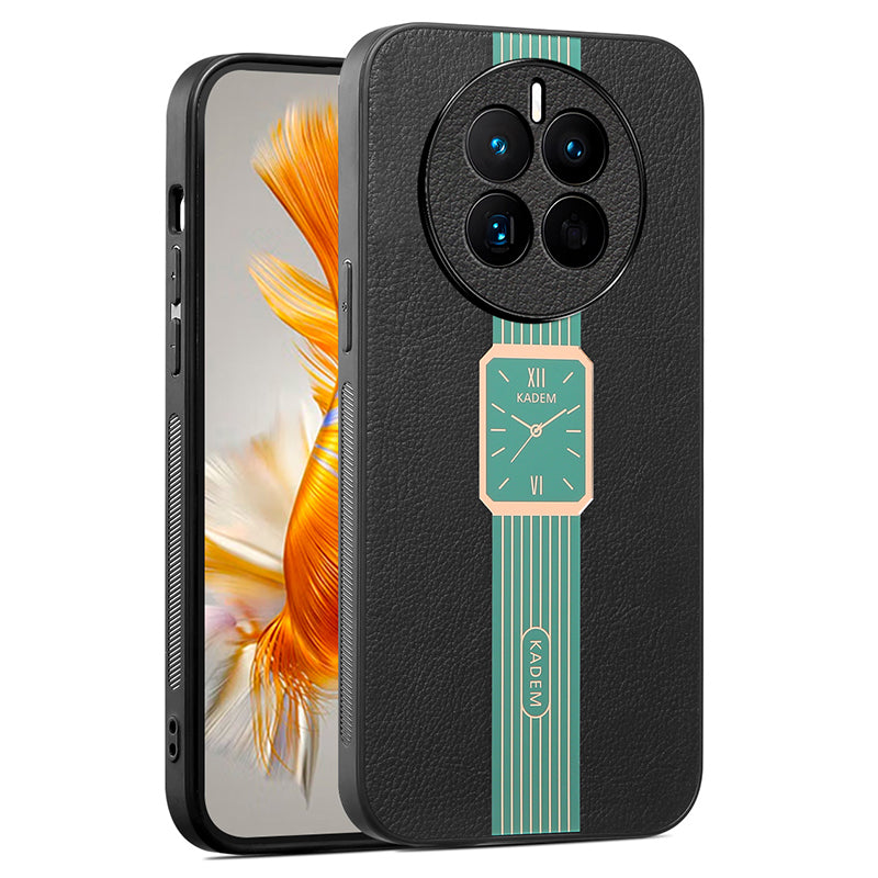 KADEM For Realme 12+ 5G Case Leather Coated TPU+Acrylic Hybrid Electroplating Cover KADEM For Realme 12+ 5G Case Leather Coated TPU+Acrylic Hybrid Electroplating Cover